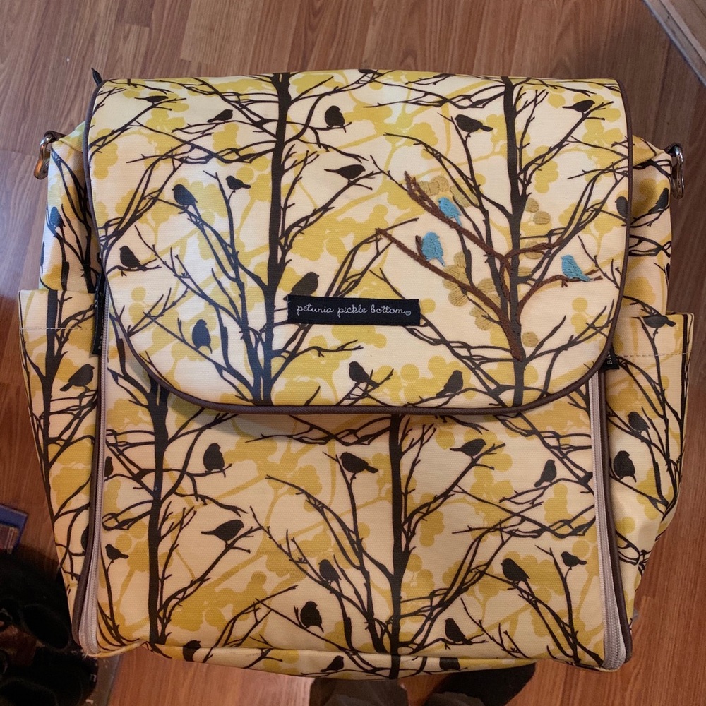 Petunia Pickle Bottom Spring Birds Boxy Baby Bag